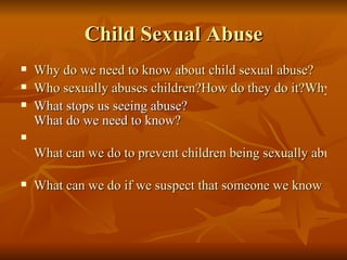Protecting your child from sexual abuse | PPT
