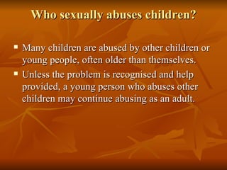 Protecting your child from sexual abuse | PPT