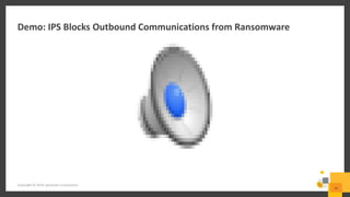Demo: IPS Blocks Outbound Communications from Ransomware
Copyright © 2016 Symantec Corporation
14
 