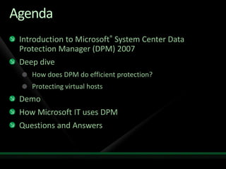 Protecting Applications With Data Protection Manager 2007 Sp1