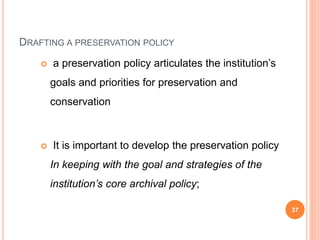 PROTECTING ARCHIVES | PPTX