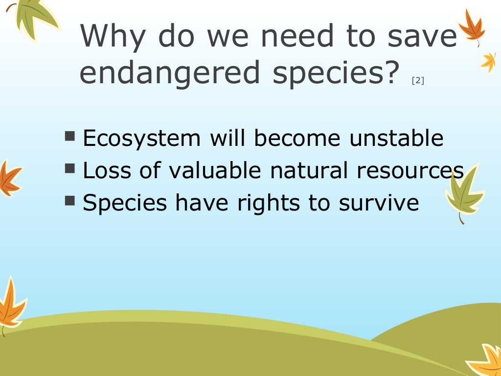 Protecting endangered plant and animal species