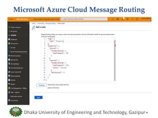 Microsoft Azure Cloud Message Routing
Dhaka University of Engineering and Technology, Gazipur
 