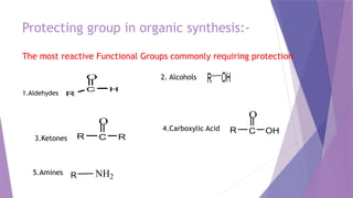 Oh Protection PROTECTING GROUPS for HYDROXYL GROUP ..m.pharm | PPTX