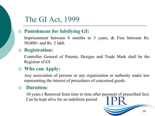 Protecting Intellectual Property under Trade Marks and Geographical ...