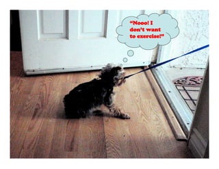 “Nooo! I
don’t want
to exercise!”
 