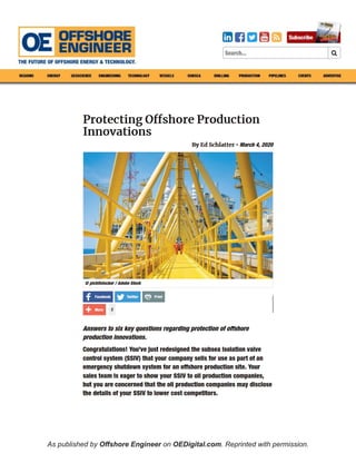 As published by Offshore Engineer on OEDigital.com. Reprinted with permission.
 