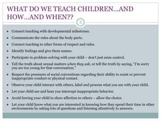 Protecting Our Children From Sexual Abuse: A Program For Parents | PDF
