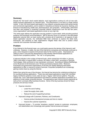 Protecting Web Based Applications