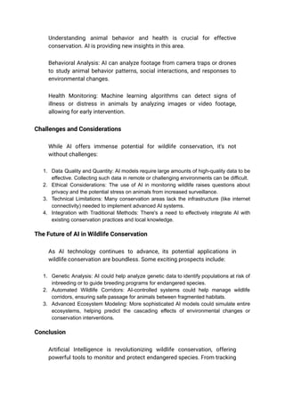 Protecting Wildlife_ The Role of AI in Monitoring Endangered Species.pdf