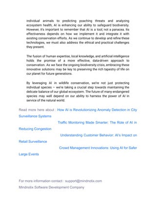 Protecting Wildlife_ The Role of AI in Monitoring Endangered Species.pdf