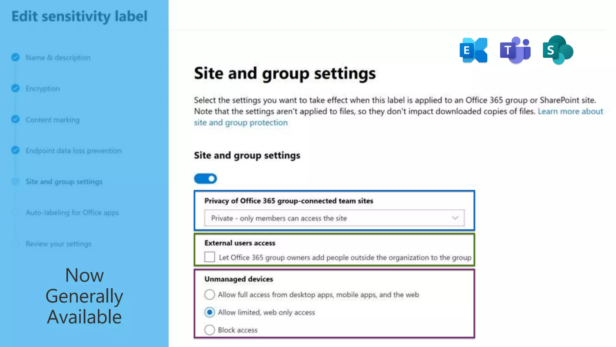 Now
Generally
Available
 