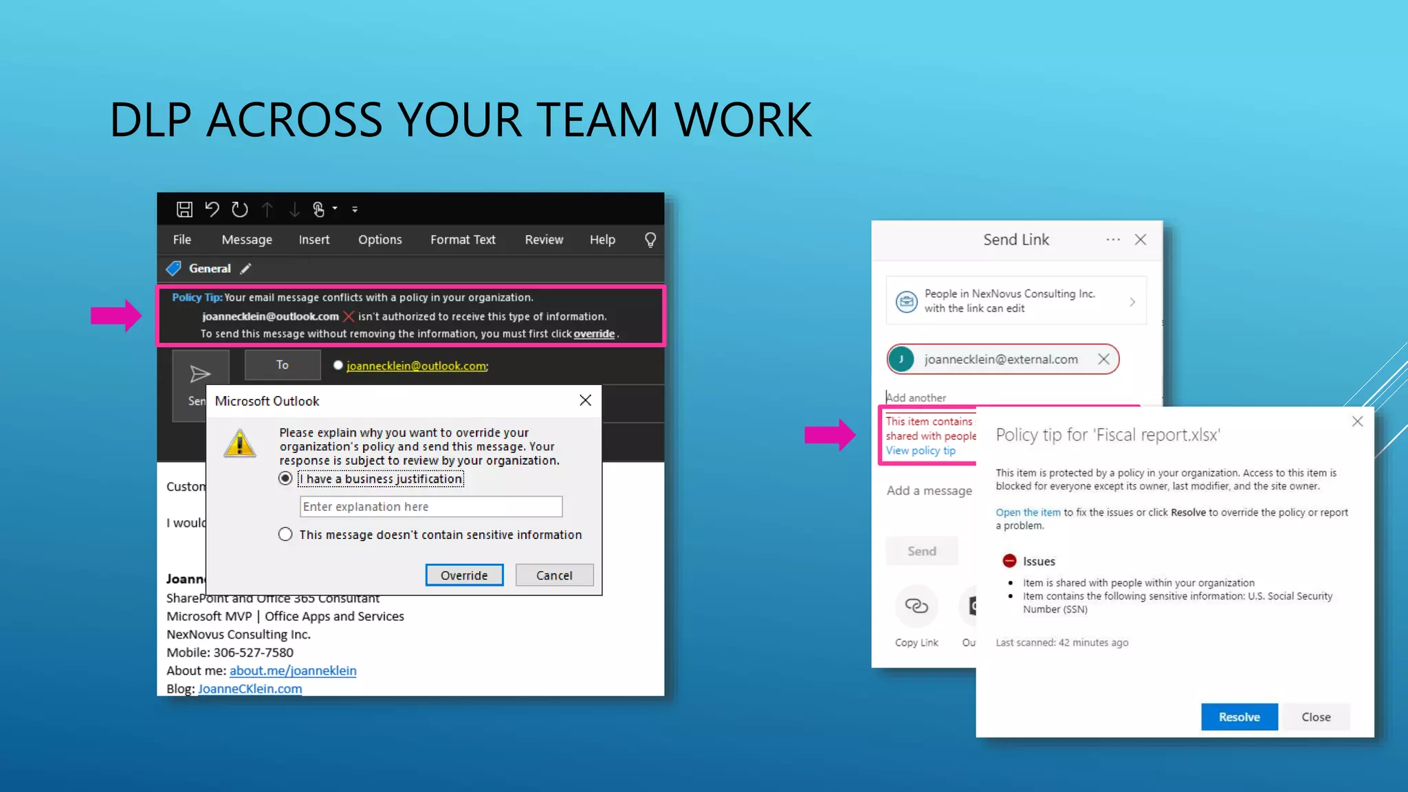 DLP ACROSS YOUR TEAM WORK
 