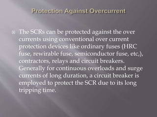 Scr Fuse protection circuits of scr.pptx