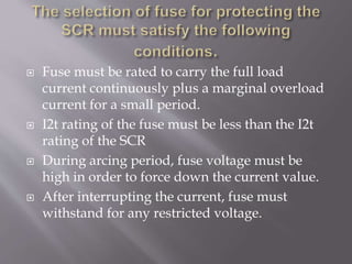 Scr Fuse protection circuits of scr.pptx