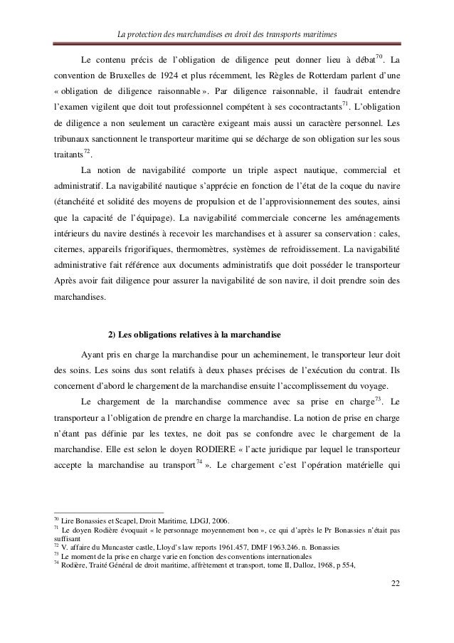 Protection Des Marchandises Transport Maritime