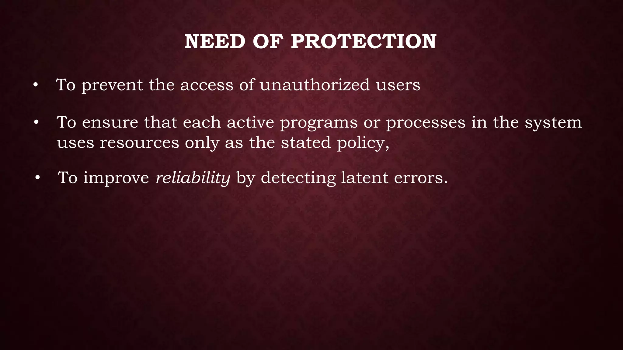 Protection Domain and Access Matrix Model -Operating System | PPTX