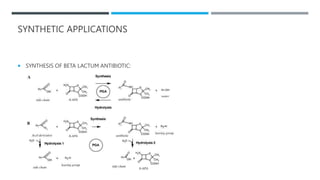 SYNTHETIC APPLICATIONS
 SYNTHESIS OF BETA LACTUM ANTIBIOTIC:
 
