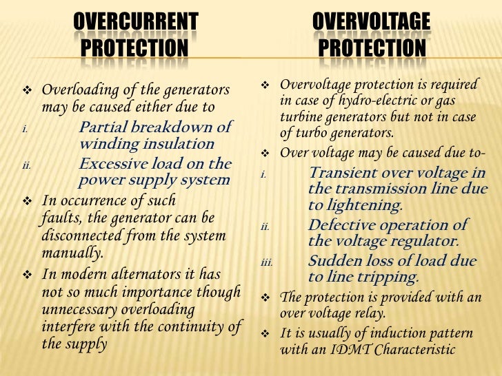 Protection Of Generator