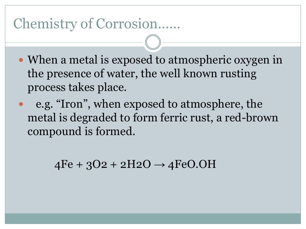 Protection of metals from corrosion