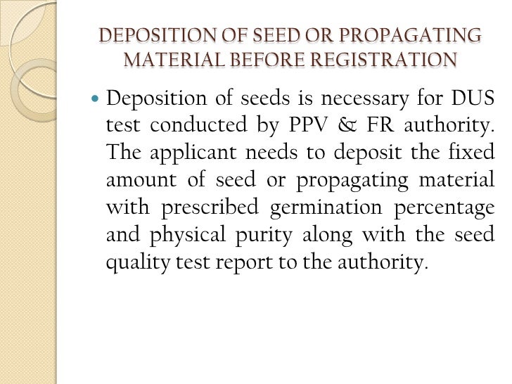 Protection of plant varieties and farmers' rights act