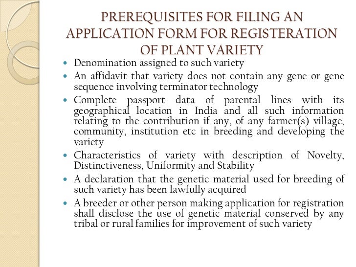 Protection of plant varieties and farmers' rights act
