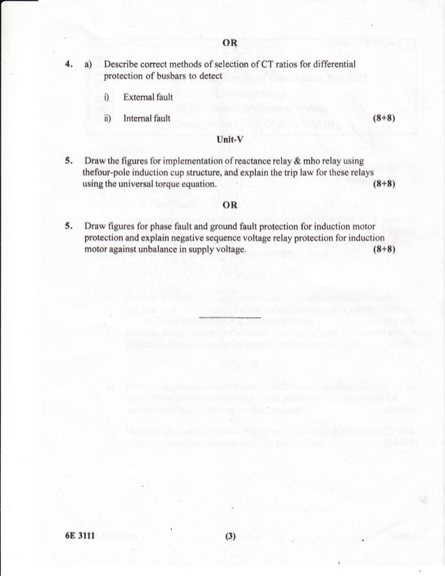 Protection Of Power System Paper Rtu Vi Semester