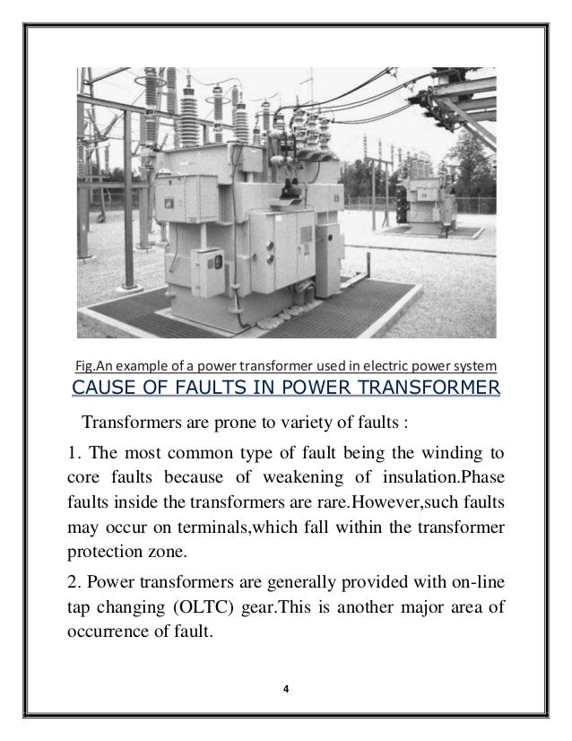 Protection of power transformer