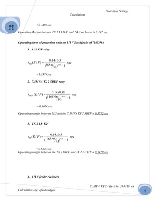 Protection settings calculation | PDF
