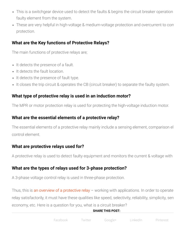 Protective Relay _ Circuit, Working, Types, Codes & Its Applications.pdf