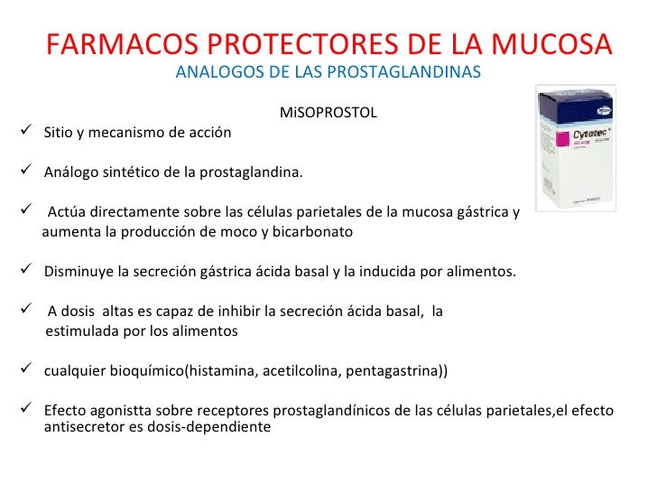 Protectores de la mucosa Protectores de la mucosa