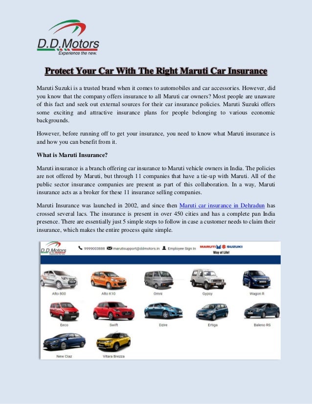 Maruti Car Insurance Policy Download Protect Your Car With The Right Maruti Car Insurance