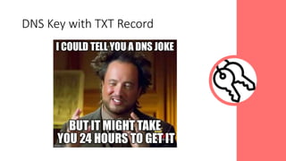 DNS Key with TXT Record
 