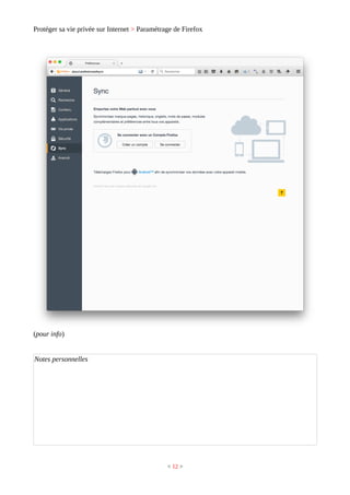 Protéger sa vie privée sur Internet > Paramétrage de Firefox
(pour info)
Notes personnelles
< 12 >
 