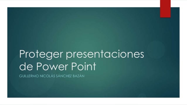 proteger presentaciones de power point