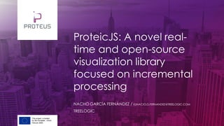 ProteicJS: A novel real-
time and open-source
visualization library
focused on incremental
processing
NACHO GARCÍA FERNÁNDEZ / IGNACIO.G.FERNANDEZ@TREELOGIC.COM
TREELOGIC
This project is funded
by the European Union.
Horizon 2020
 