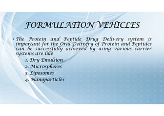 Protein and peptide drug delivery system | PDF