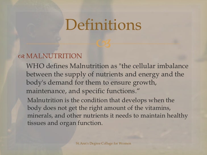 Protein Energy Malnutrition