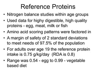 Reference Intake Protein Nutrition micro nutrient that determined Protein | PPT