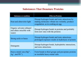 Substances That Denature Proteins
 