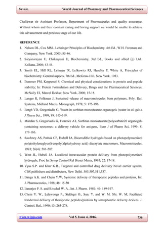 Protein and peptide drug delivery system (PPDDS) | PDF