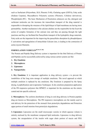 Protein and peptide drug delivery system (PPDDS) | PDF