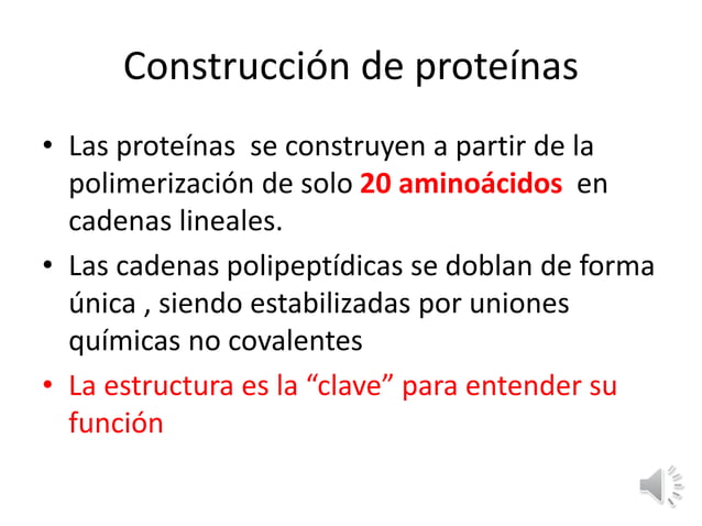 PROTEINAS_ presentacion clase biologia celular | PPTX