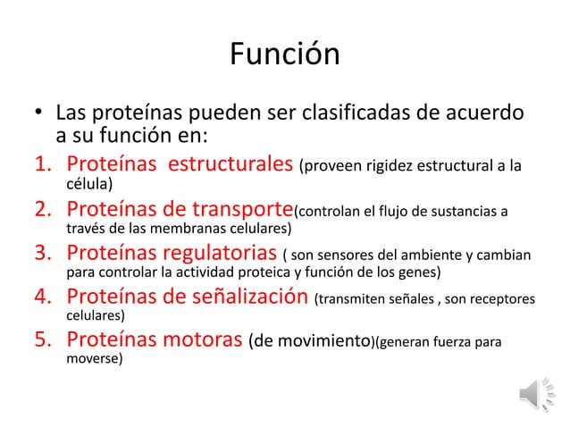 PROTEINAS_ presentacion clase biologia celular | PPTX