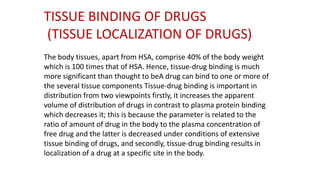 PROTEIN BINDING OF DRUGS important notes pharmacy | PDF