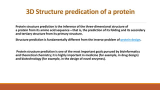 Protein Predication Protein computational analysis | PPTX