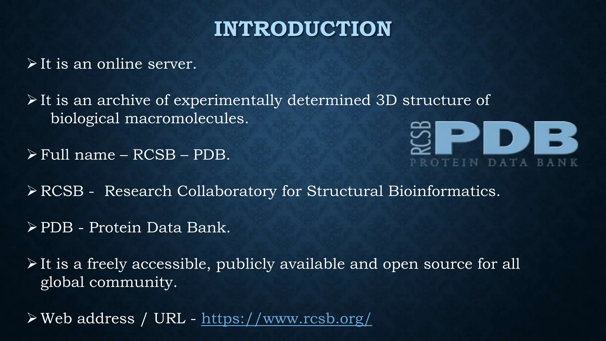 Protein Data Bank Pdb Bioinformatics Pptx Protein Data Bank Pdb Bioinformatics Pptx