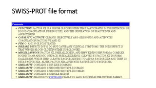 SWISS-PROT file format
 