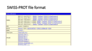 SWISS-PROT file format
 