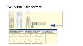SWISS-PROT file format
 